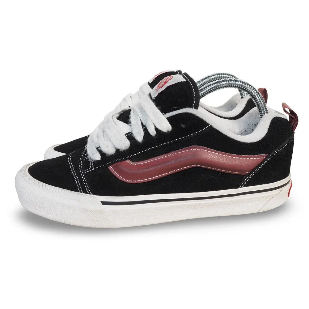 Vans Knu Skool Skate Shoes Black Port Suede Chunky Sneakers Womens 8.5 Mens 7